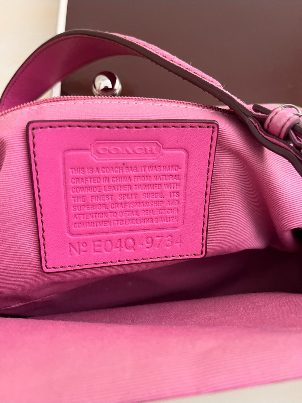 Rare Vintage Coach Pink Suede Kisslock Purse - Picture 3 of 9